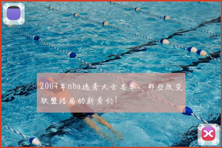 2004年nba选秀大会名单，那些改变联盟格局的新秀们！