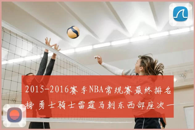 2015-2016赛季NBA常规赛最终排名榜 勇士骑士雷霆马刺东西部座次一览